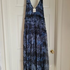 Free People Blue and Black Maxi Dress